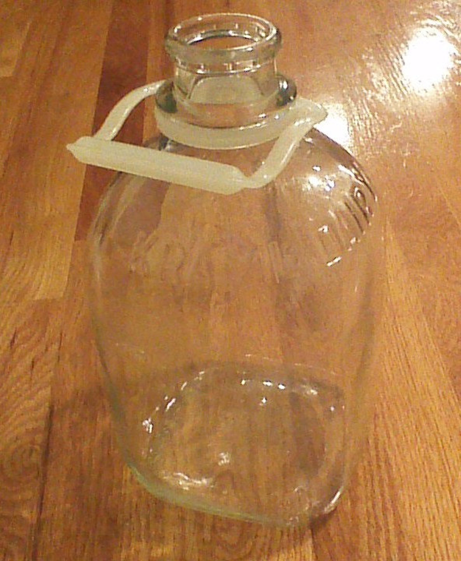 One Gallon Glass Milk Bottle...Kraml Dairy...Chicago...Square Etsy