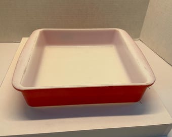 Pyrex Flamingo Pink 8 x 8 Baking Dish Vintage #222