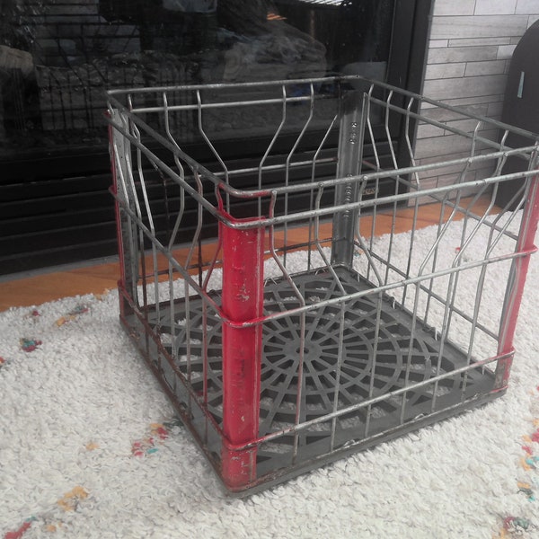 Vintage Fairmont Milk Crate – Metal and Plastic