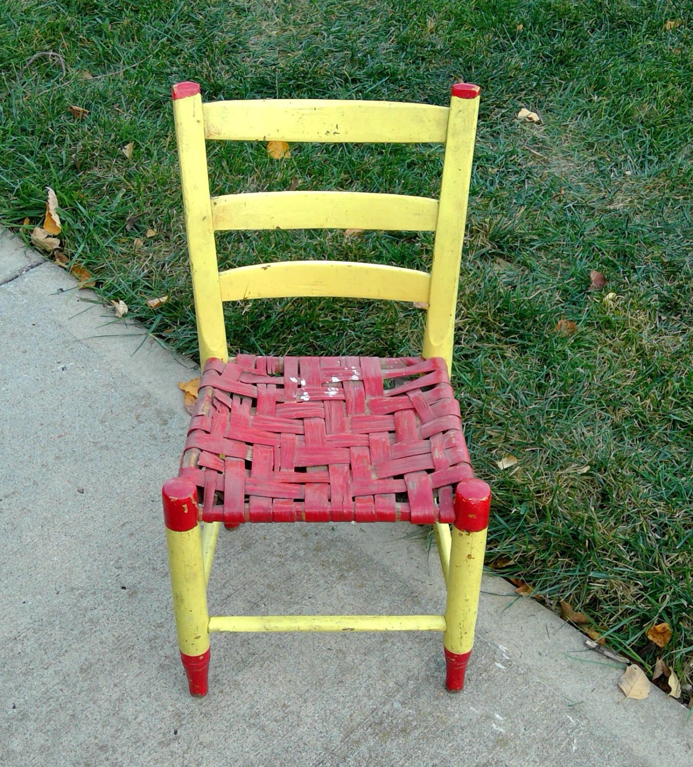Child's Vintage Chair Red and Yellow Children's Etsy Hong Kong