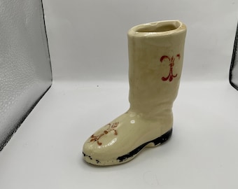 Jarrón vintage con forma de bota de vaquero Shawnee