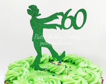 Glitter Zombie Cake Topper, Birthday Zombie Cake Topper, Halloween Cake Topper, Anniversary Cake Topper, Zombie Cupcake Topper