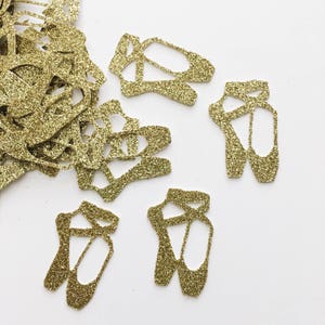 Glitter Ballet Slipper Die Cut, Glitter Ballet Slipper Confetti, Dance Die Cut, Dance Confetti, Ballet Die Cut, Ballet Shoe Die Cuts