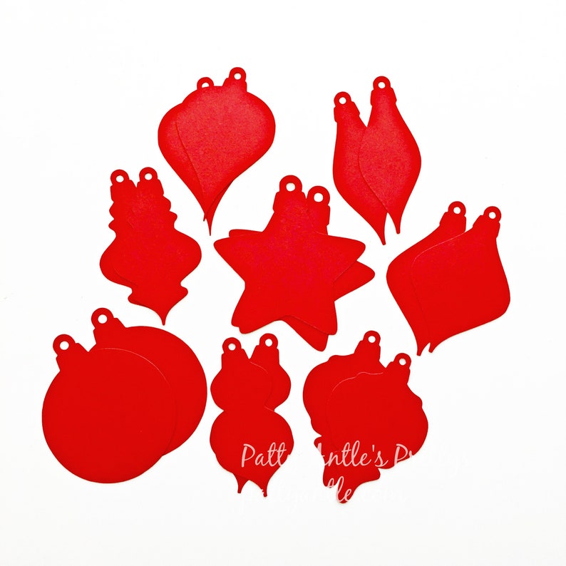 Ornament Die Cuts Ornament Gift Tags Christmas Die Cuts Etsy