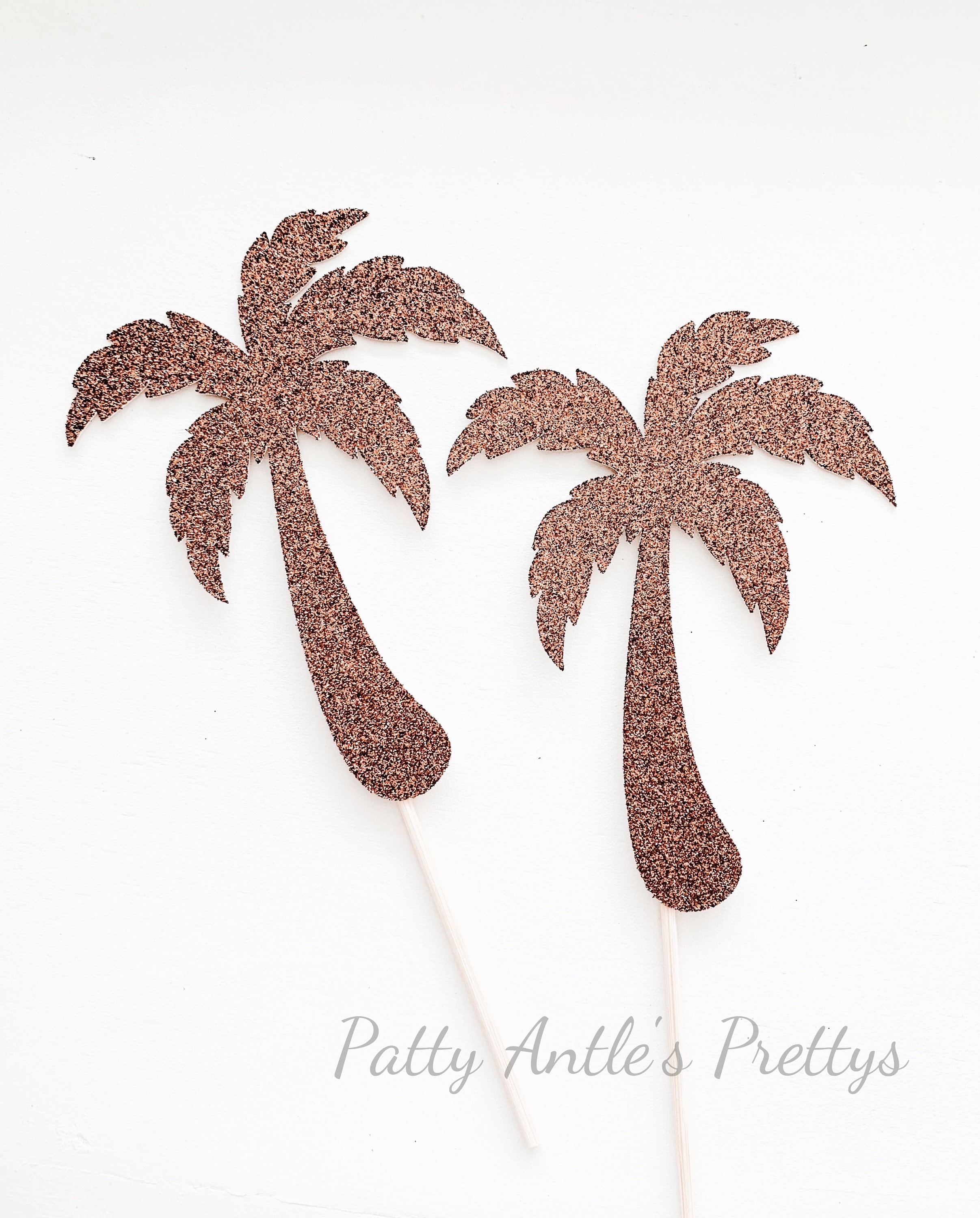 Glitter Palm Tree Cake Topper Palm Tree Cake Topper Island Etsy
