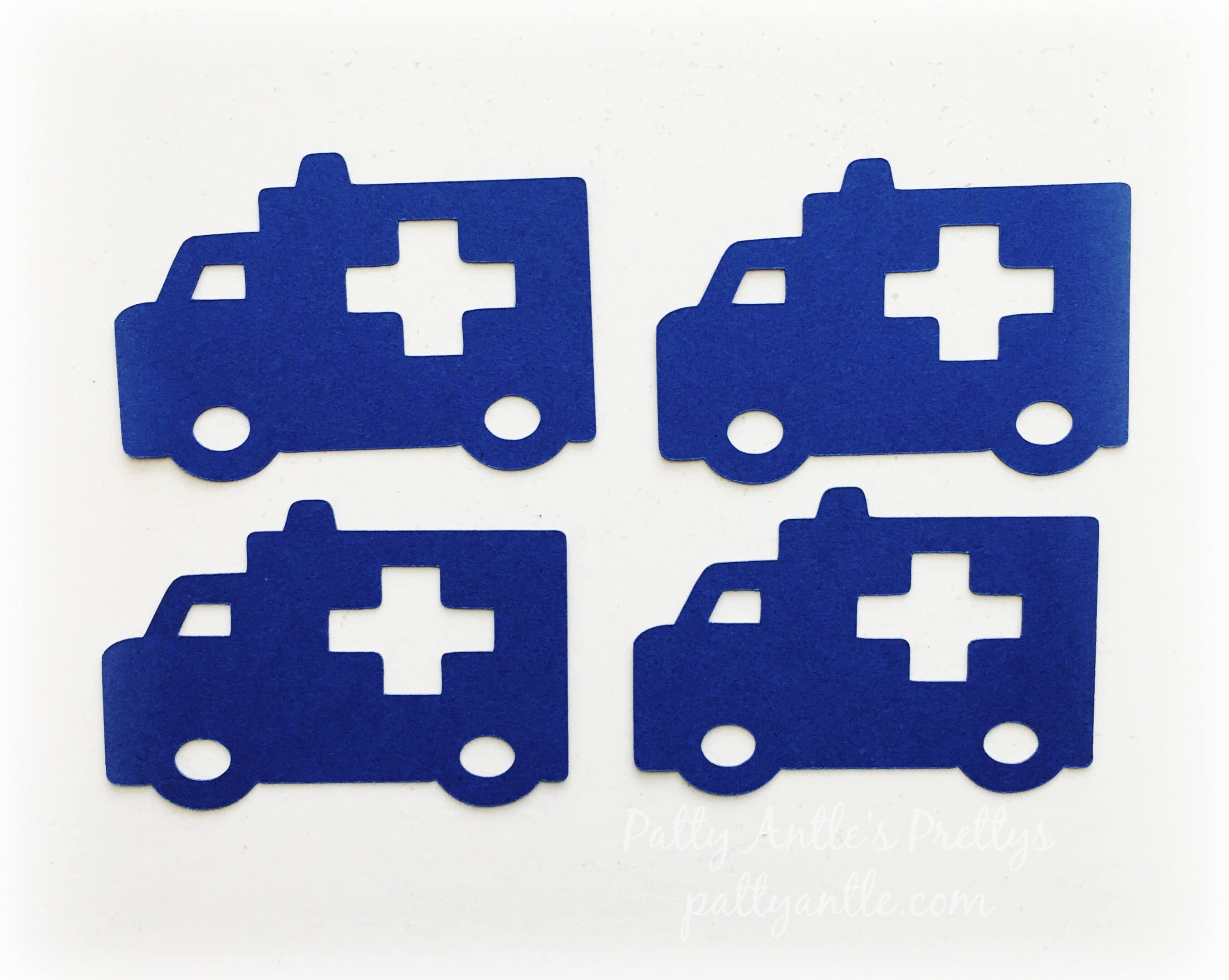 Ambulance Die Cuts Ambulance Confetti EMT Die Cut EMT Etsy