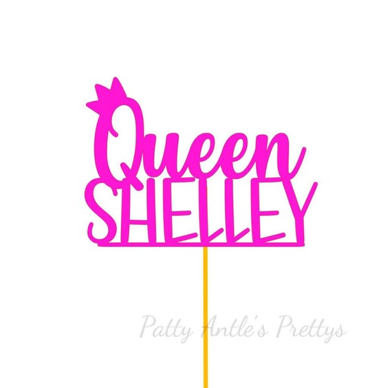 Glitter Queen Cake Topper Queen Cake Topper Royalty Cake Etsy