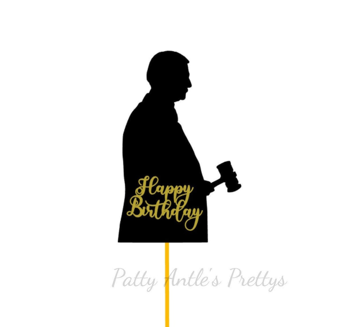 Table Topper Judge Glitter Judge Cake Topper: Retirement, New Job, Birthday - Etsy