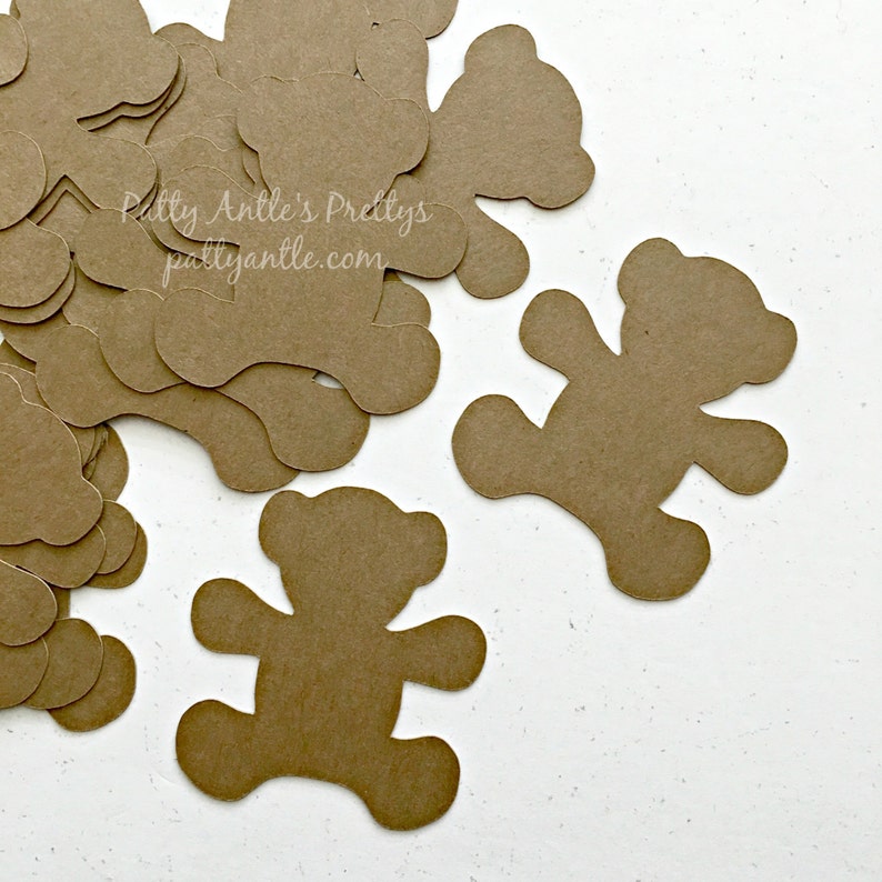Teddy Bear Confetti Bear Gift Tags Bear Die Cuts 20 Ct. Bear Confetti Gender Reveal Bears Teddy Bear Die Cuts