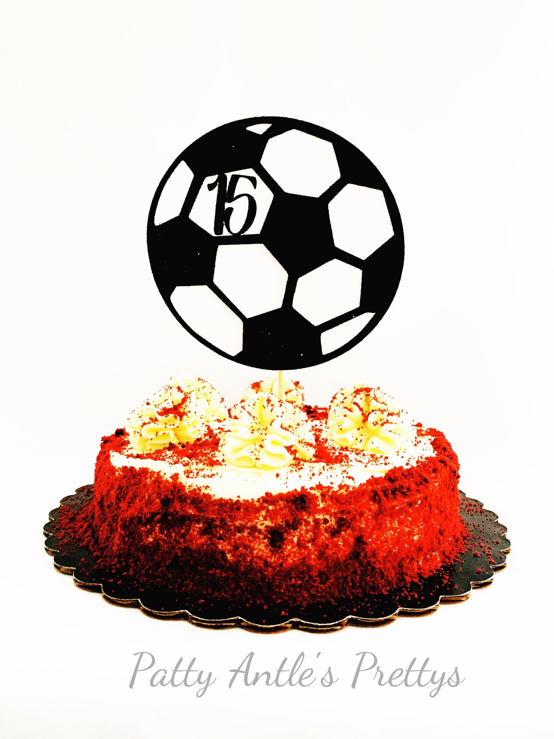 Glitter Soccer Ball Cake Topper Soccer Ball Cake Topper Etsy UK