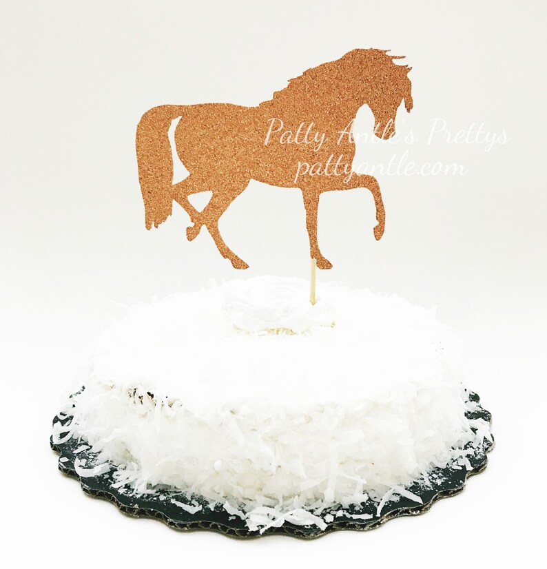 Glitter Horse Cake Topper, Horse Cake Topper, Equestrian Cake Topper
