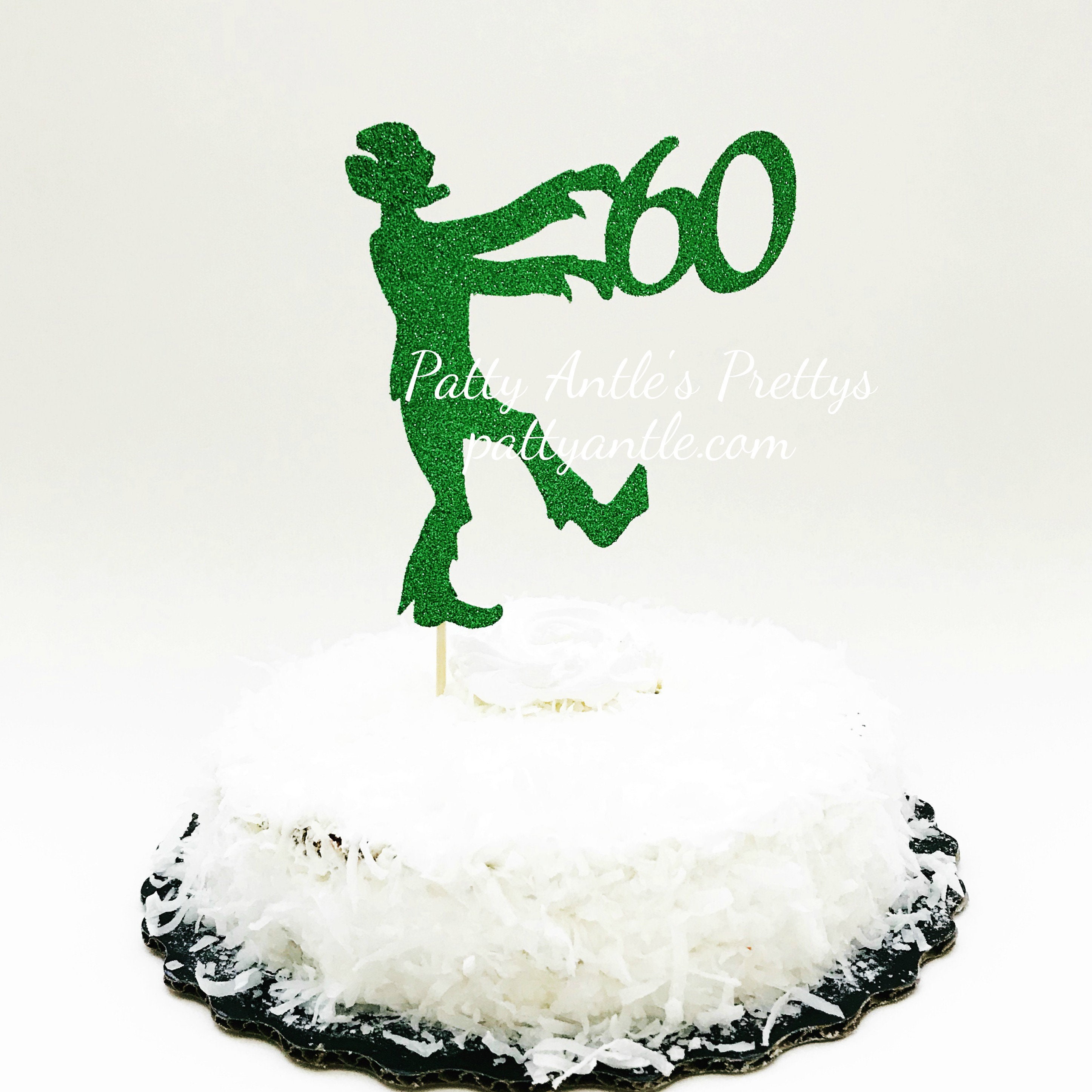 Glitter Zombie Cake Topper Birthday Zombie Cake Topper Etsy