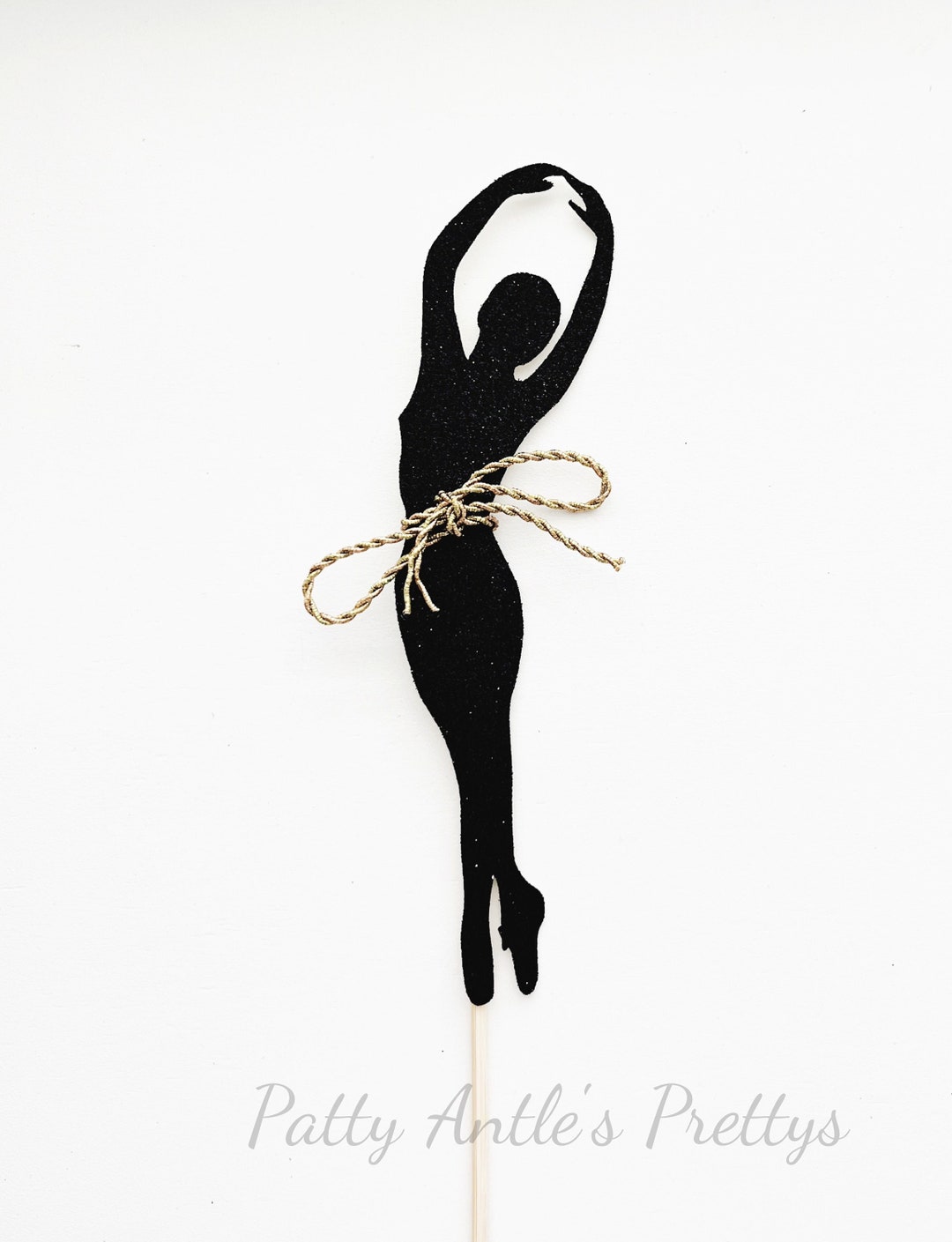 Glitter Ballet Cake Topper Ballerina Cake Topper Ballerina Etsy