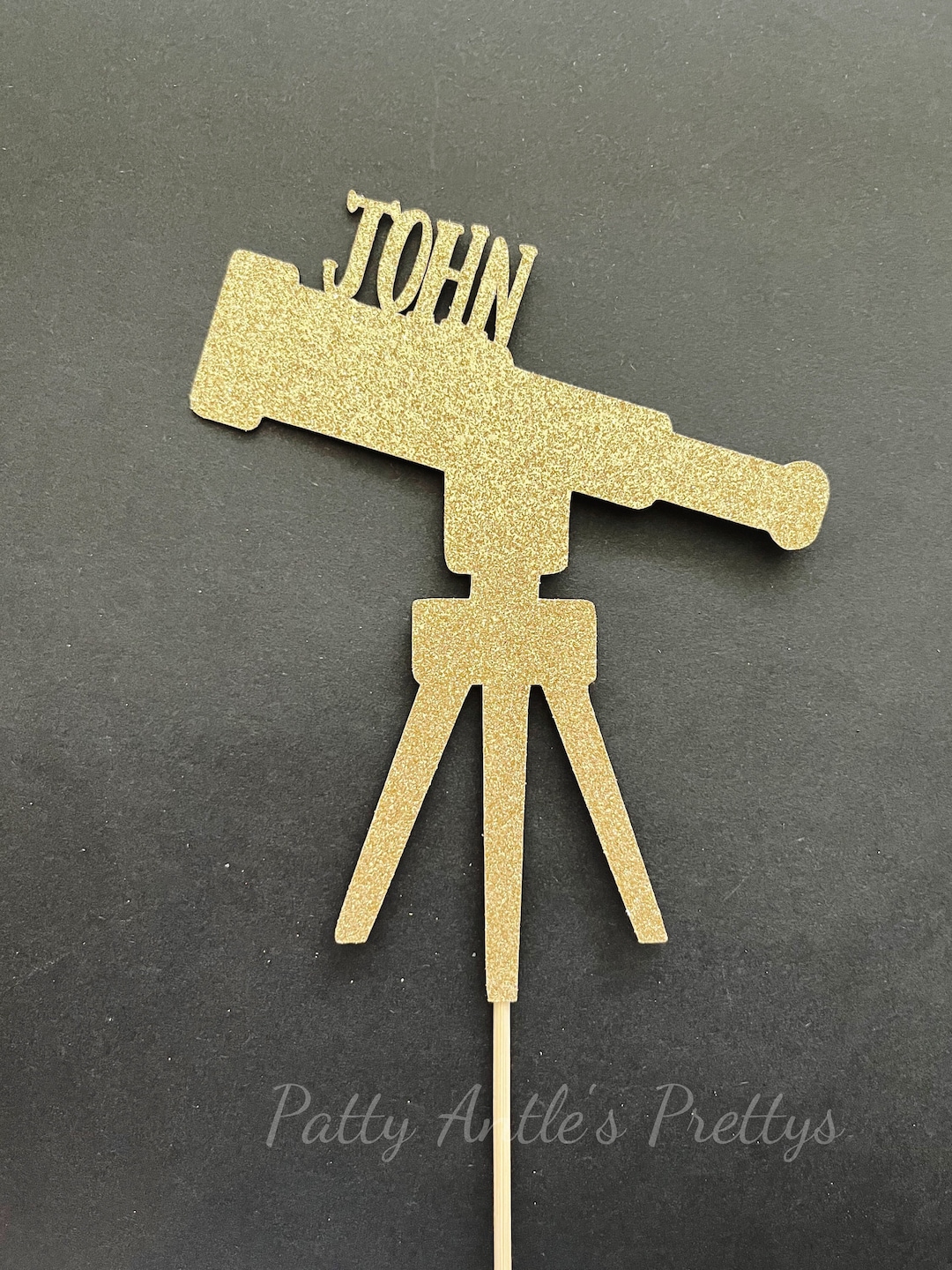 Glitter Telescope Cake Topper, Glitter Telescope Die Cuts Etsy