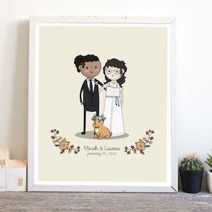 Custom Family Portrait hand drawn from photo! Cute custom gift