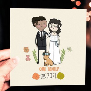 Custom Portrait from Photo, Cartoon Portrait, Printed Family Illustration, Custom Portrait Personalized Print, Gift for Him, Custom Drawing