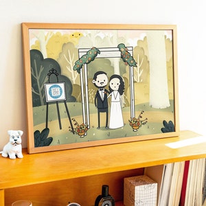 Custom house Portrait full scene custom portrait ANY BACKGROUND // custom couple wedding portrait custom family painting custom drawing