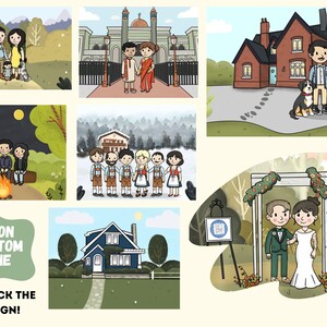 Custom Portrait from Photo, Cartoon Portrait, Printed Family Illustration, Custom Portrait Personalized Print, Gift for Him, Custom Drawing image 10