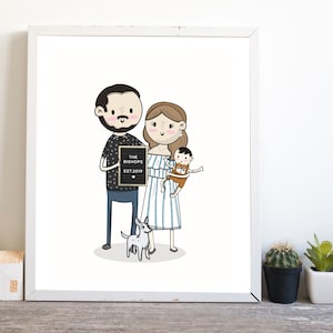 CUSTOM PORTRAIT | Custom portraits from photos | couple portraits | family portrait | couple portrait gift | couple illustration | Digital