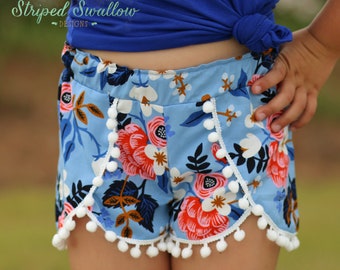 Coachella Shorts PDF Sewing Pattern ... Sizes 6mos-14yrs