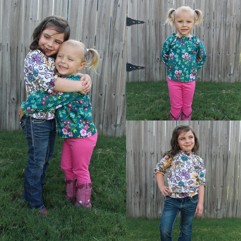 Gypsy Top PDF Sewing Pattern Sizes 6m14yrs Etsy