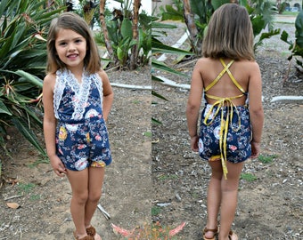 Sunkissed Romper and Dress PDF Sewing Pattern Sizes 2T-14yrs