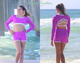 Girls' Lyric Dance Athletic Top PDF Sewing Pattern ... Sizes 2T-14yrs