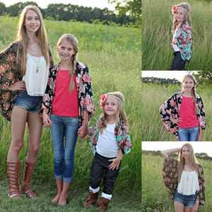 Wildflower Kimono PDF Sewing Pattern ... Sizes NB-14yrs / Women XS-3X