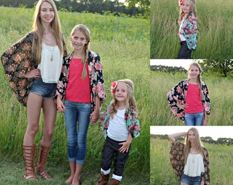 Wildflower Kimono PDF Sewing Pattern ... Sizes NB-14yrs / Women XS-3X