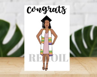 La graduada | Mexican American Graduation card
