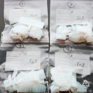 No. 17A 60ct White Greenish Crushed Opal / Synthetic Opal/ Inlay Material / Jewelry Making / Woodworking / Ring Making / Nail Art/ Nail Gel