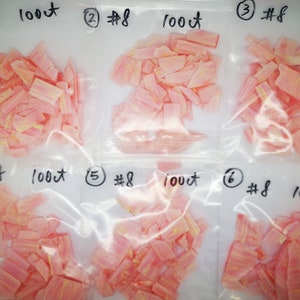 No.8 100ct Pink Crushed Opal / Synthetic Opal/ Inlay Material / Jewelry Making / Woodworking / Ring Making / Nail Art/ Nail Gel