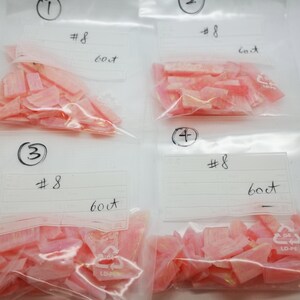 No.8 60ct Pink Crushed Opal / Synthetic Opal/ Inlay Material / Jewelry Making / Woodworking / Ring Making / Nail Art/ Nail Gel