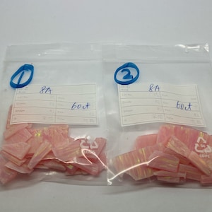 No.8A 60ct Pink Crushed Opal / Synthetic Opal/ Inlay Material / Jewelry Making / Woodworking / Ring Making / Nail Art/ Nail Gel