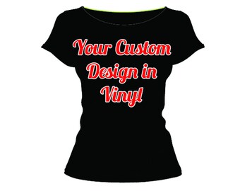 Individuelles Vinyl-Shirt - 2-farbige Vorderseite - Ab 21,99 USD -**Kostenloser Versand in den USA**