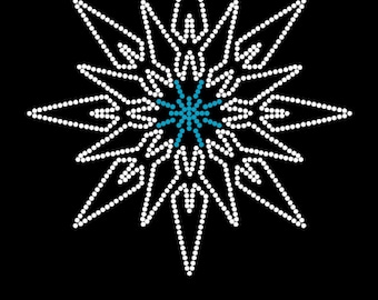 Chaos Star (9.25" x 9.25") in brilliant clear and blue rhinestones t-shirt, tank top or hoodie- **free shipping in the U.S.**