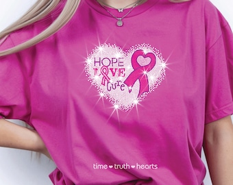Rhinestone Breast Cancer Awareness T-shirt