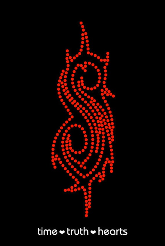 slipknot logo 2 73x 7 88 on formfitting halflace etsy