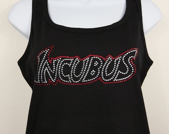 Incubus Logo (9 "x 3 ") in rot und klaren Strasssteinen T-Shirt, Tank Top oder Kapuzenpullover - https://www.etsy.com/de/listing/721993600"