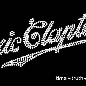 Logotipo de Eric Clapton (11&quot; x 4,2&quot;) em strass vermelho ou transparente Camiseta, regata ou moletom com capuz - **Frete grátis nos EUA**