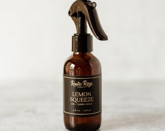 Lemon Squeeze Room Spray 4 oz - Air + Linen Spray - Kitchen Citrus, Lemonade