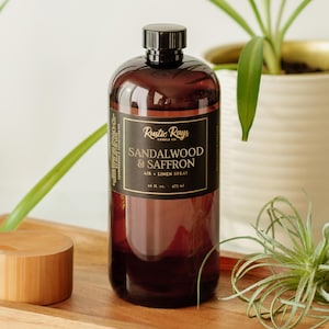 Room Spray Refill - Large Air + Linen Spray Refill Room Refresh -  Choose Your Scent - Black Cherry, White Tea, Lemon, Sea Salt, Sandalwood
