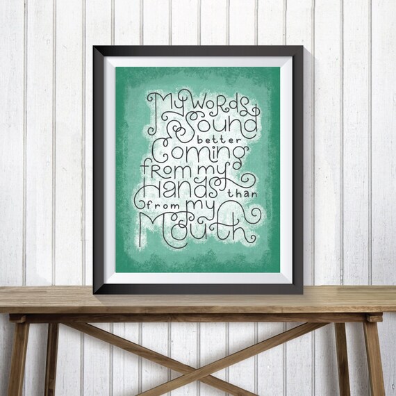 Arte De Pared Cita Para Imprimir Mis Palabras Sonido Mejor Etsy