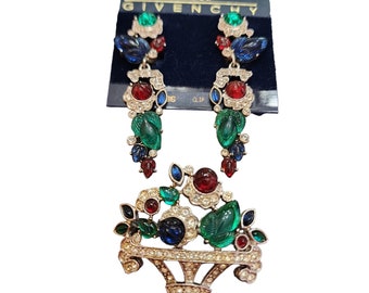 Exceptional Givenchy Paris Signed Glass Rare Fruit Salad Parure (A3631)