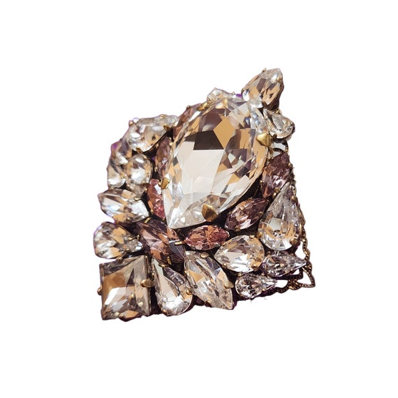 Vintage Beautiful Glass Brooch (A2302) - image 3