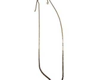 Vintage 14kt Gold Marked Herringbone Chain Necklace (A5311)