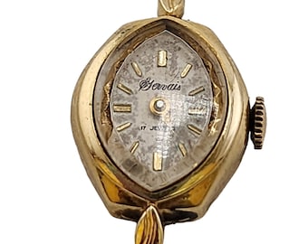 Vintage 14kt Gold Stamped Gervais 17 Jewel Ladies Watch (A5277)