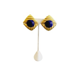 Vintage Signed Ellen Designs 80's Acrylic Earrings (A3098)