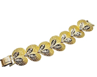 Vintage Signed ART Arthur Pepper Brushed Matte Gold Bracelet (A1475)