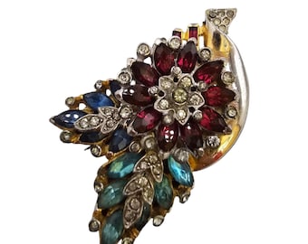 Antique Verified Coro Fur Clip Brooch (A8901)